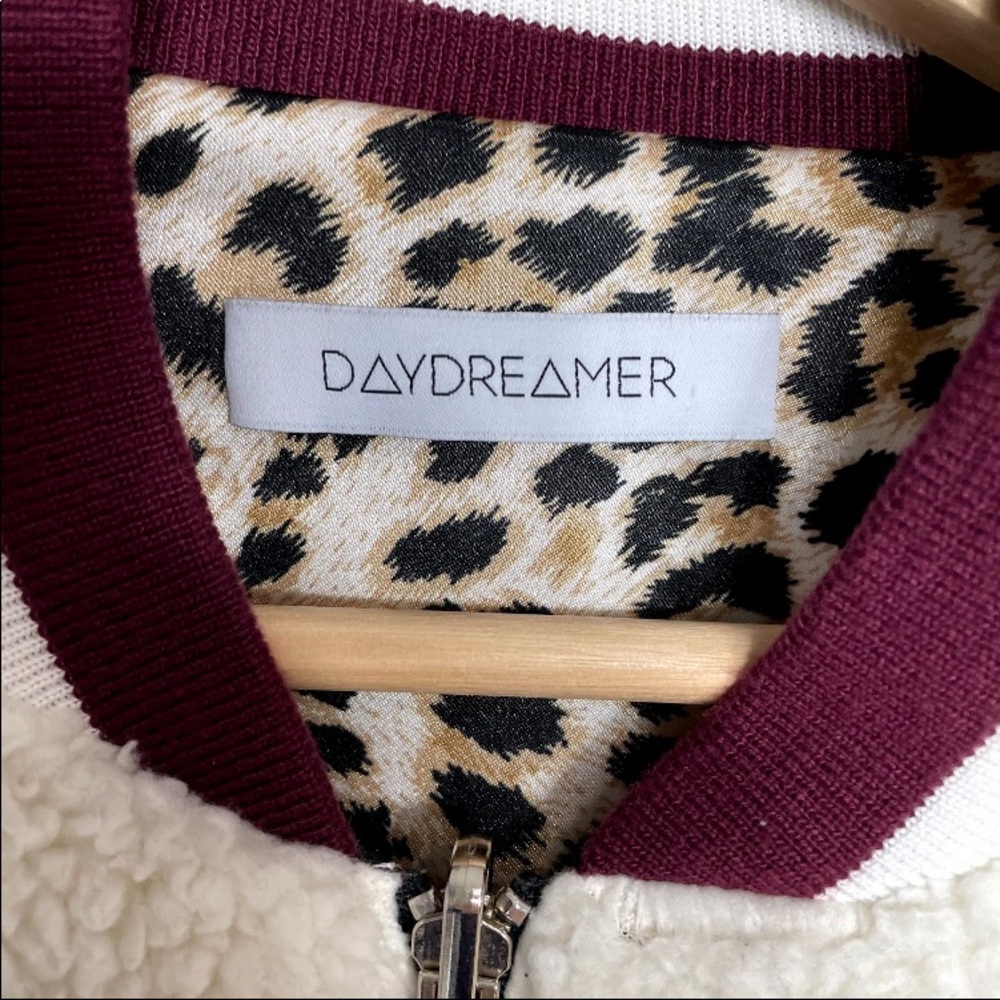 DAYDREAMER Reversible Teddy Bomber Jacket sz S - Picture 8 of 11